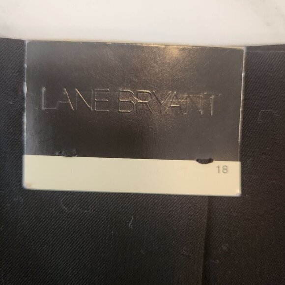 NWT Lane Bryant Black Twirl Skirt Beaded Fringe Hem Midi Skirt Women's 18 - Picture 7 of 12